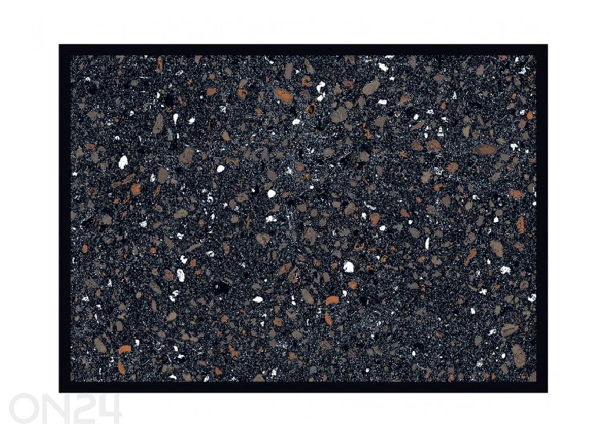 Uksematt Terrazzo Black 67x100 cm suurendatud