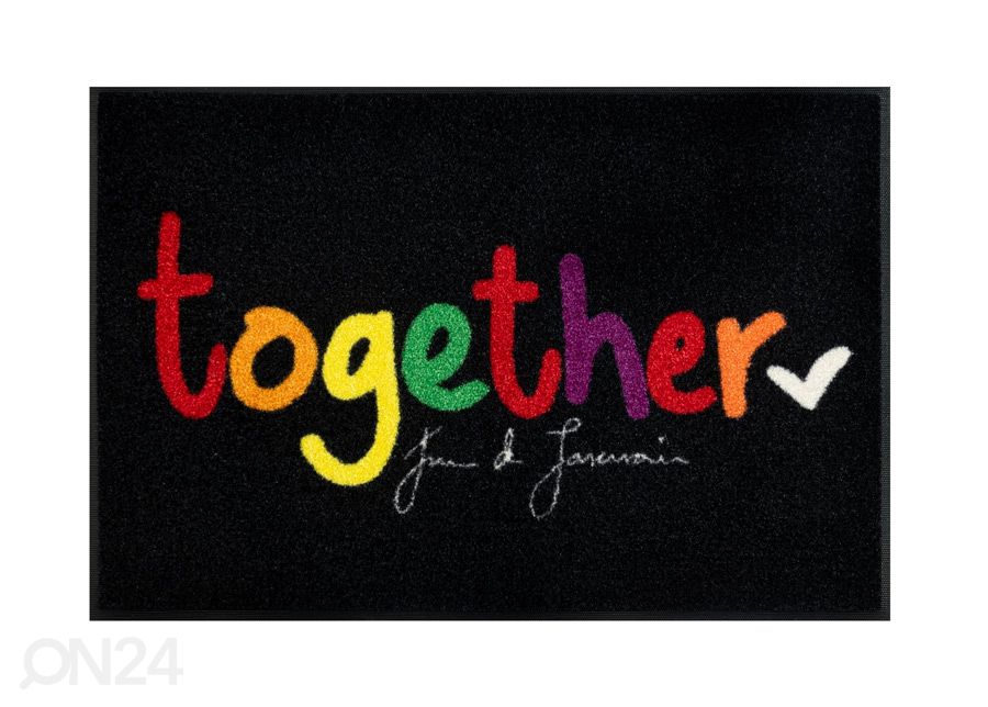 Uksematt together in love 50x75 cm suurendatud