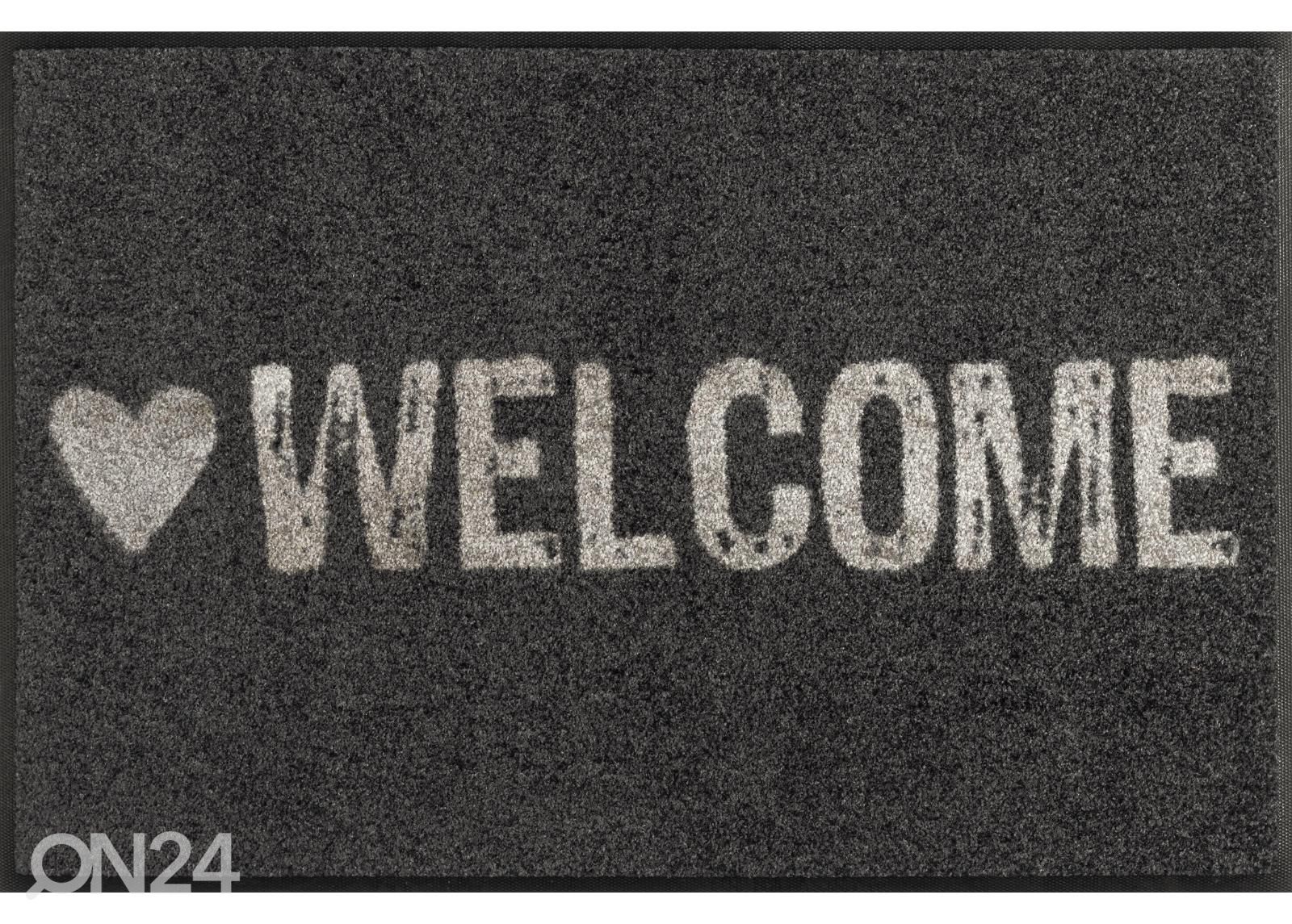 Uksematt Warmly Welcome 50x75 cm suurendatud