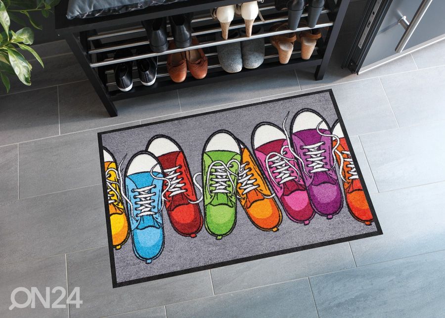 Vaip Bunte Turnschuhe 50x75 cm suurendatud