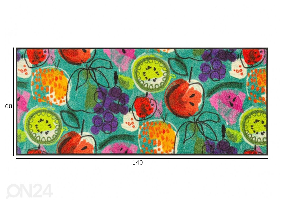 Vaip Fruit Fiesta 60x140 cm suurendatud mõõdud