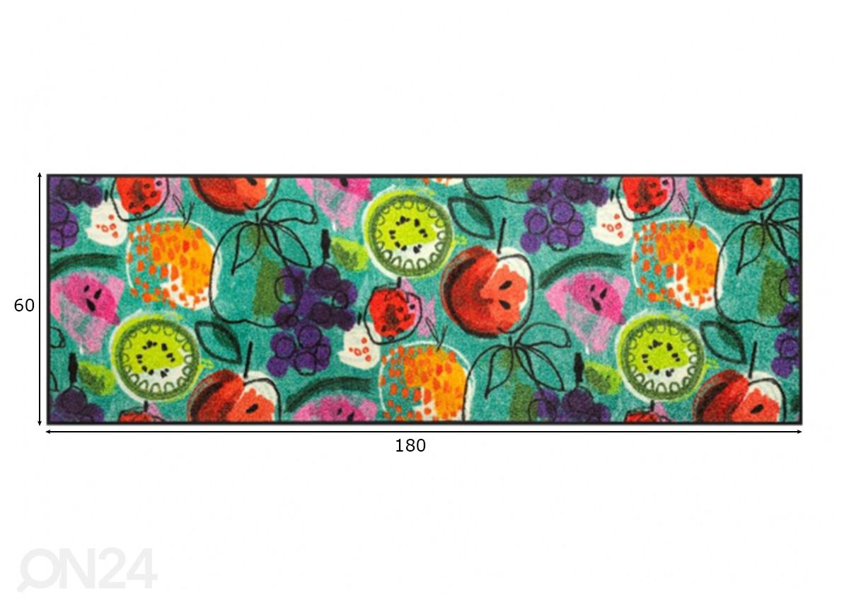 Vaip Fruit Fiesta 60x180 cm suurendatud mõõdud