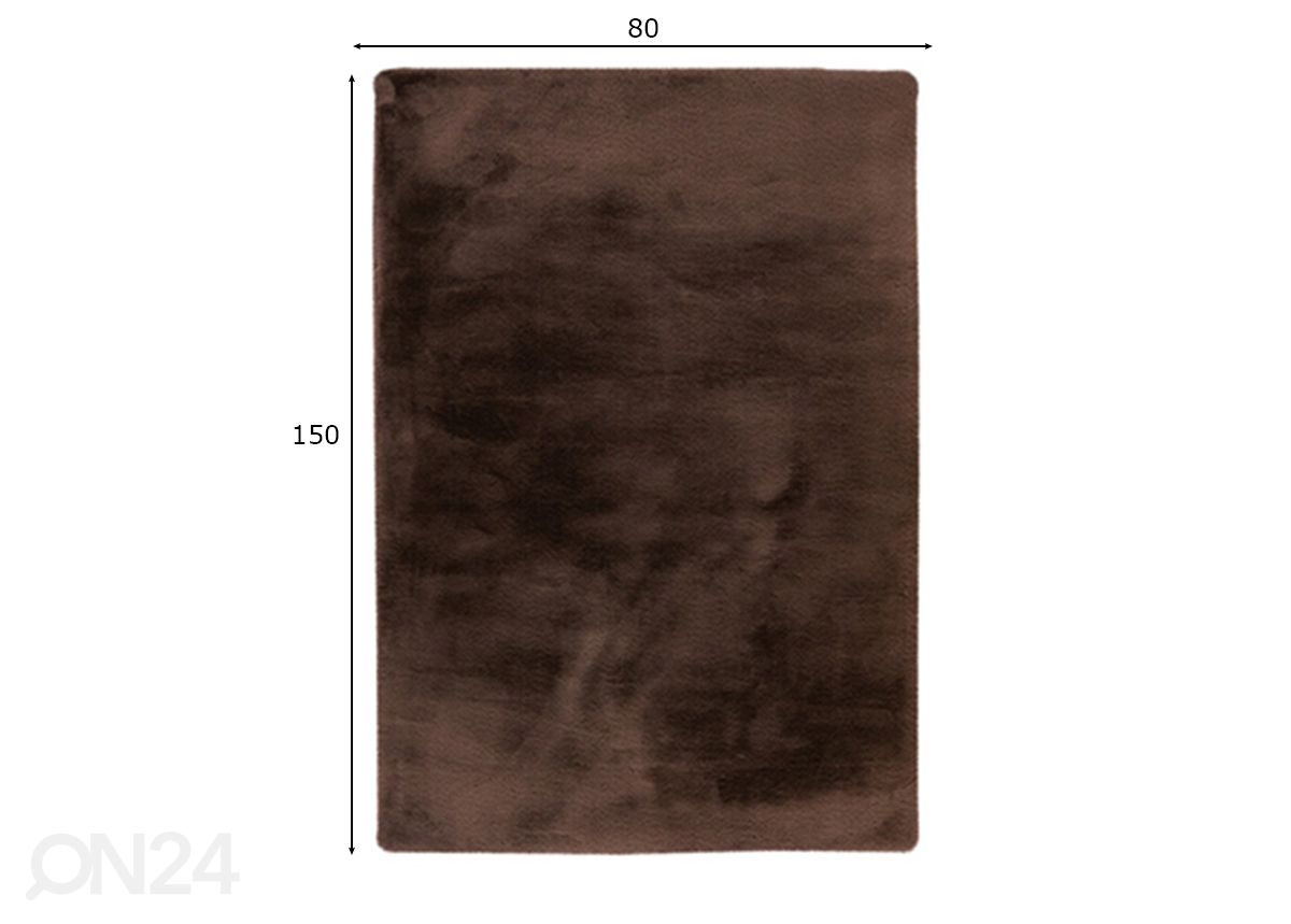 Vaip Heaven Dark Taupe 80x150 cm suurendatud mõõdud