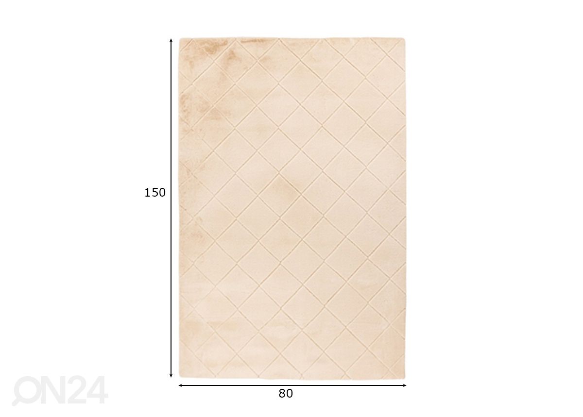 Vaip Impulse Beige 80x150 cm suurendatud mõõdud