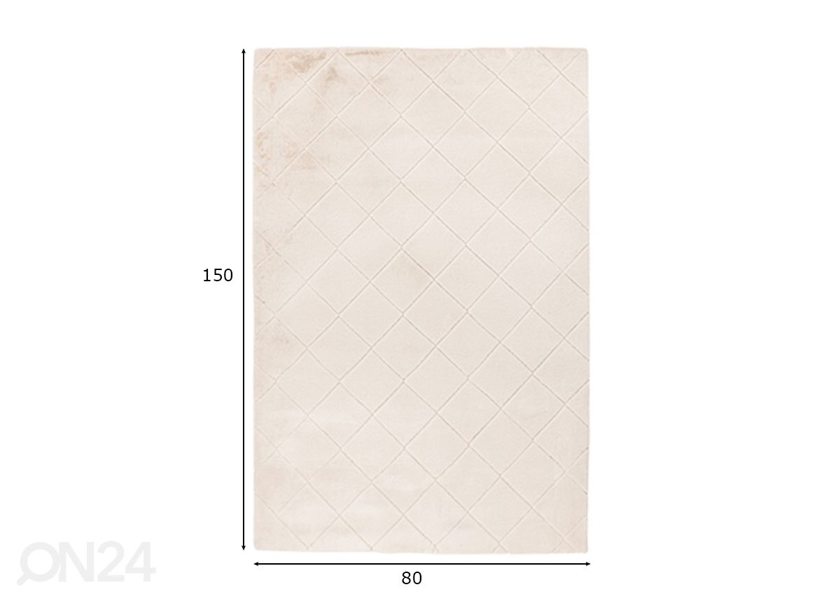 Vaip Impulse Ivory 80x150 cm suurendatud mõõdud