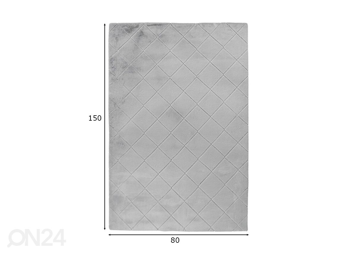 Vaip Impulse Silver 80x150 cm suurendatud mõõdud