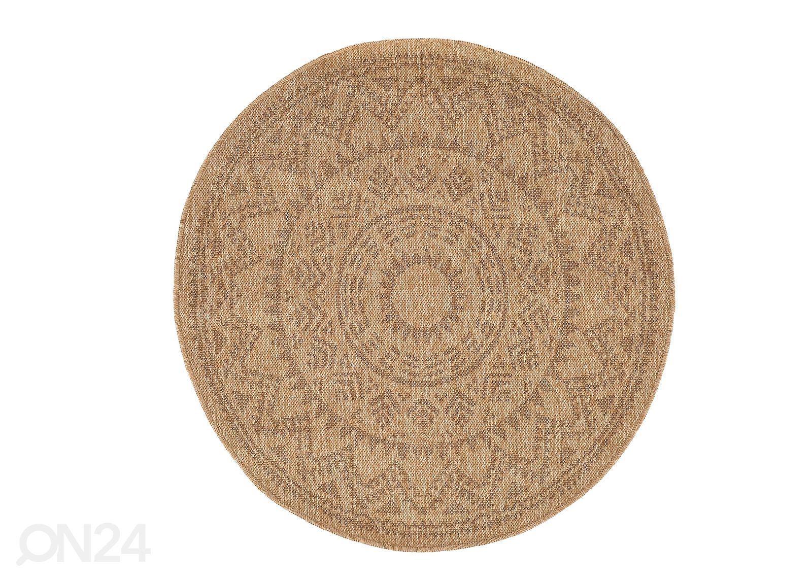 Vaip Jute tuppa/õue Ø 120 cm, naturaalne suurendatud