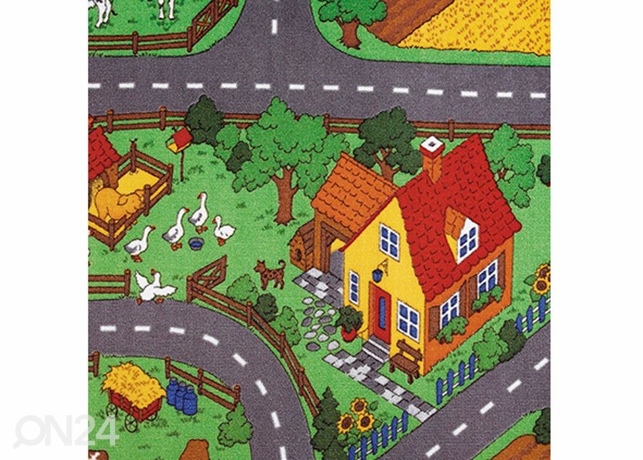 Vaip lastetuppa Farm 133x133 cm suurendatud