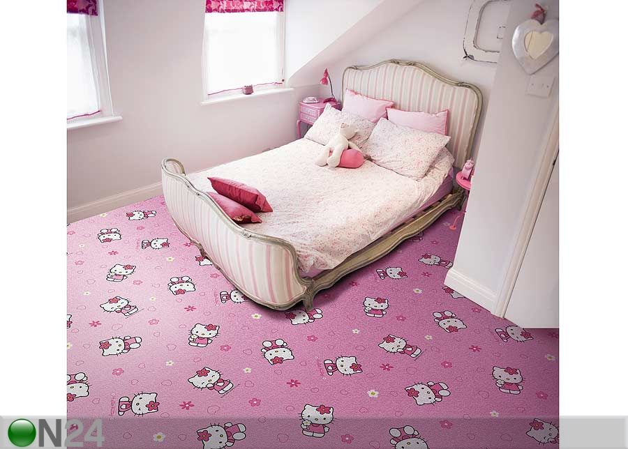 Vaip lastetuppa Hello Kitty 133x133 cm suurendatud