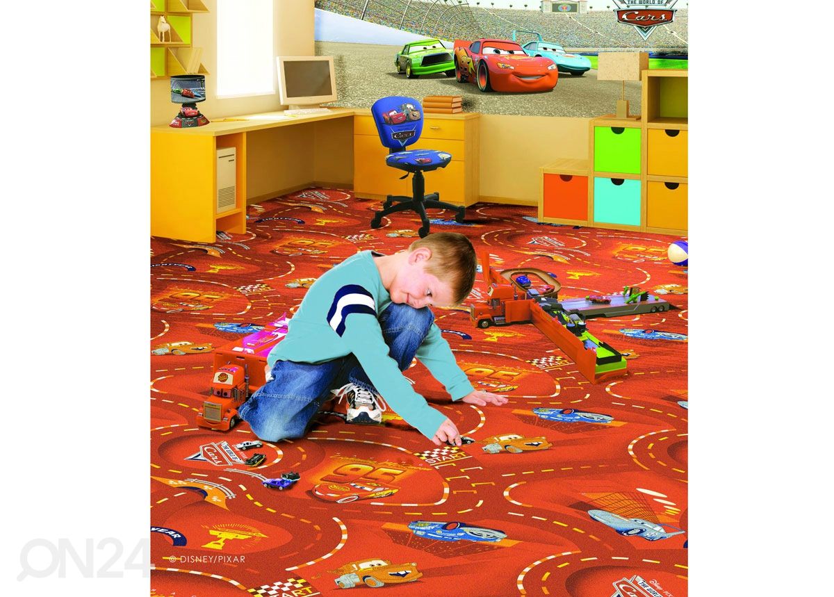 Vaip lastetuppa World Of Cars 150x200 cm suurendatud