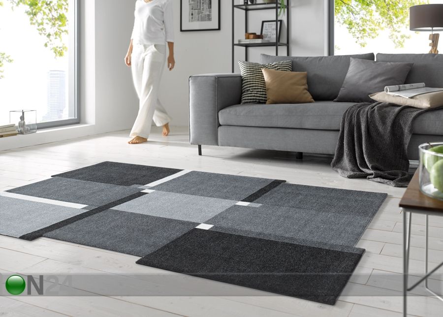 Vaip Living Squares black 70x120 cm suurendatud