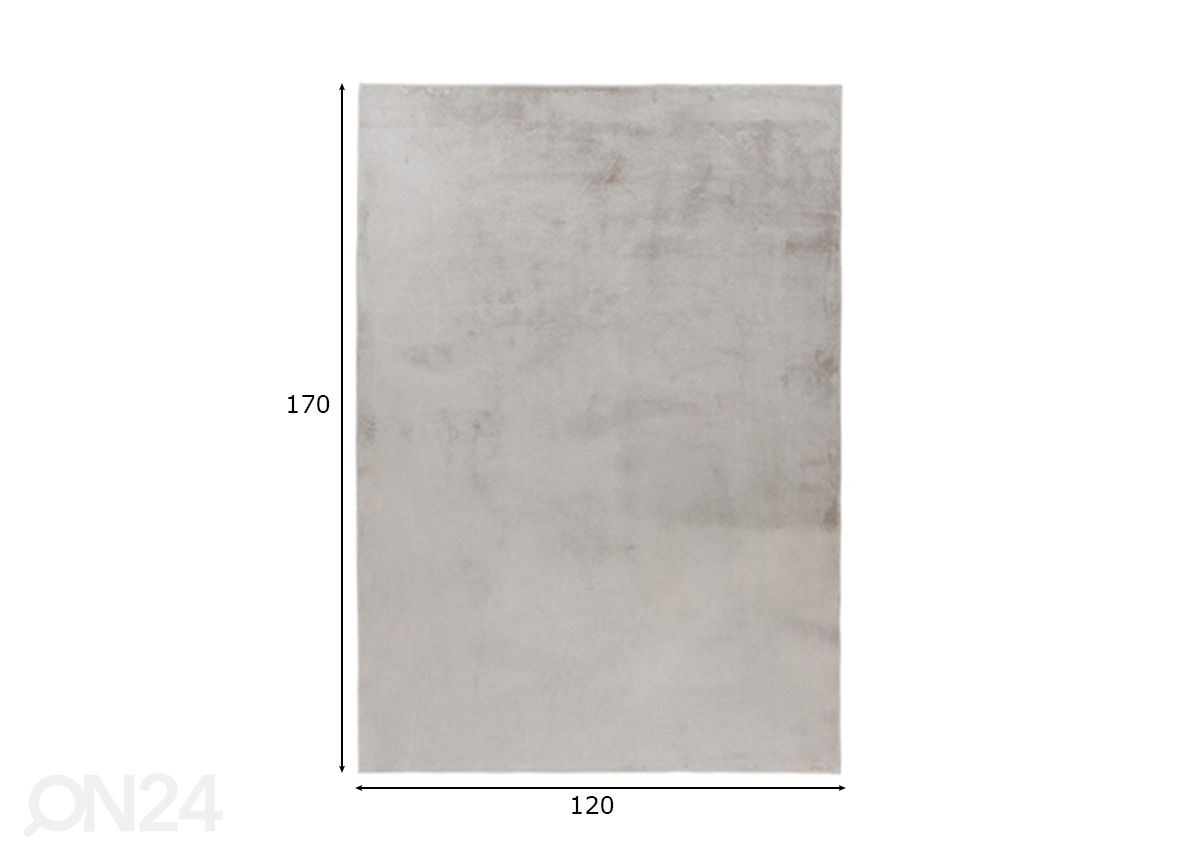 Vaip LOFT Silver 120x170 cm suurendatud mõõdud