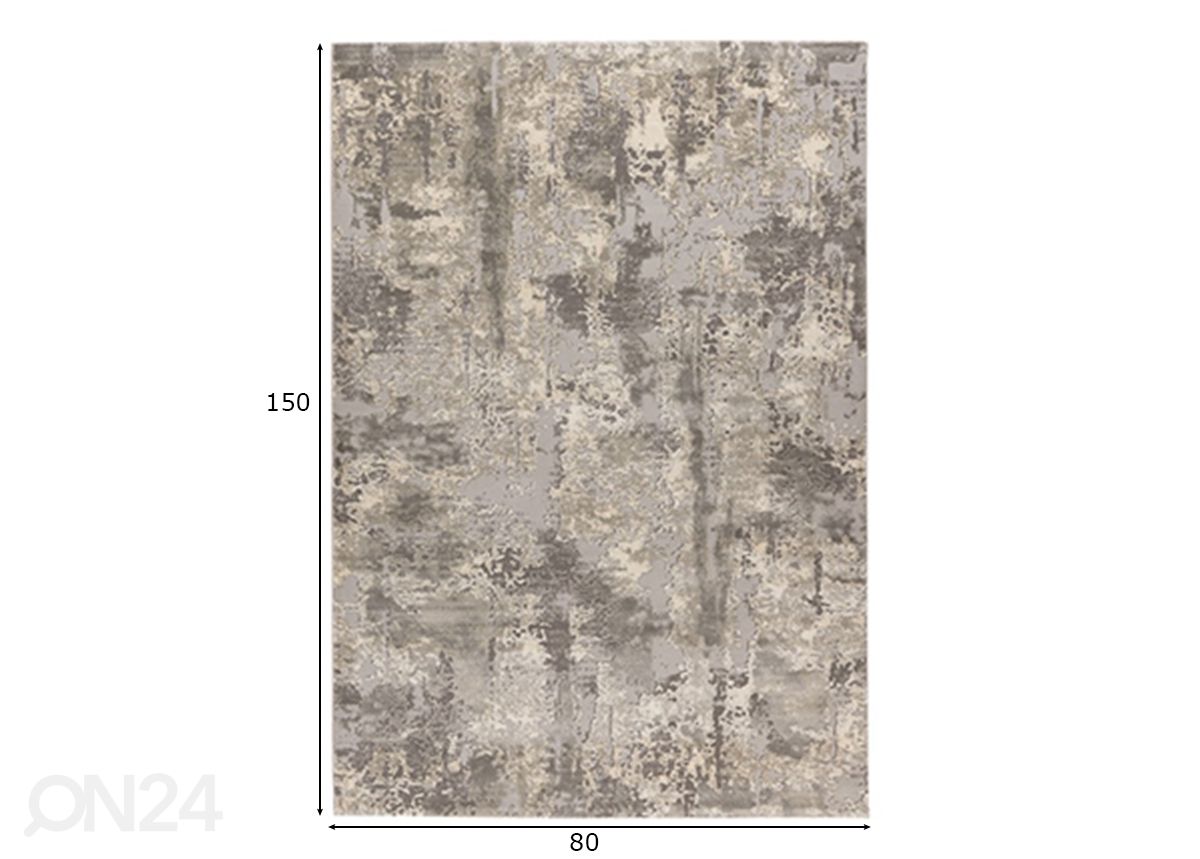 Vaip Monet Silver 80 x 150 cm suurendatud mõõdud