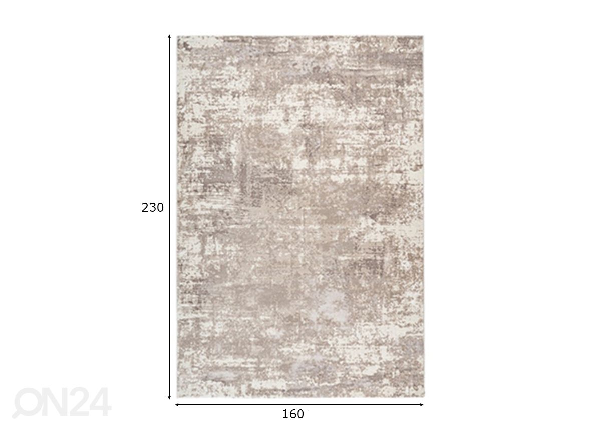 Vaip Pierre Cardin Paris Taupe 160x230 cm suurendatud mõõdud