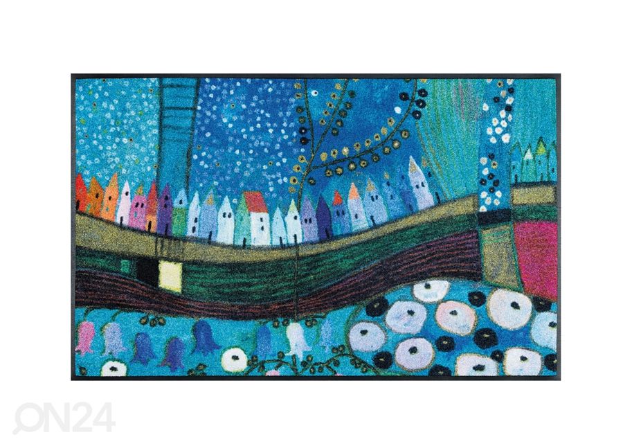 Vaip Stadt in Blau 50x75 cm suurendatud