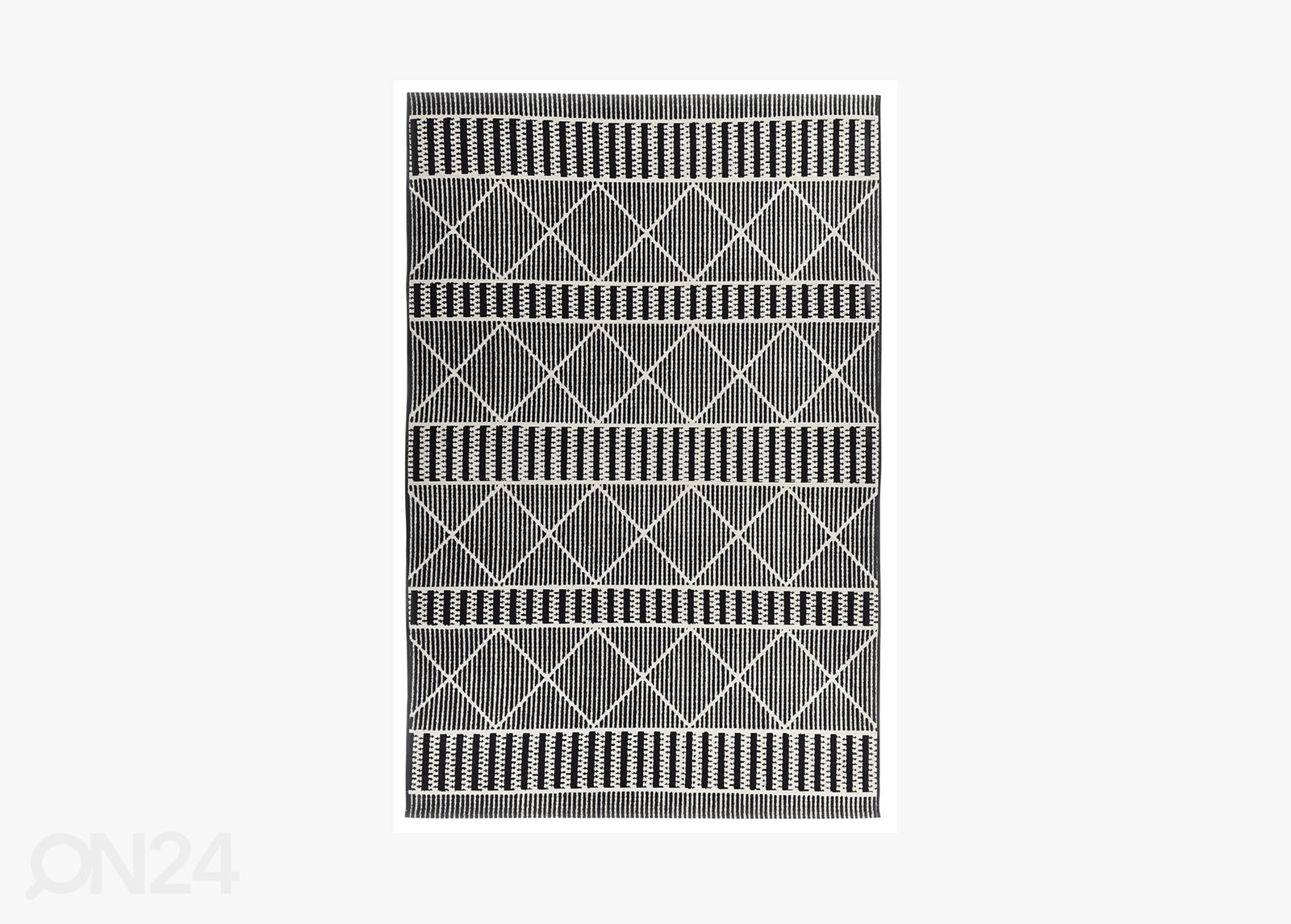 Vaip Tom Tailor Funky Outdoor Geometric, 80x165 cm must suurendatud