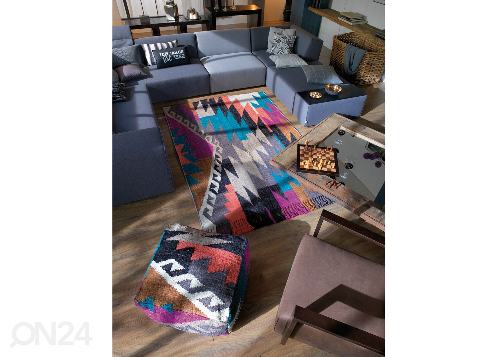 Vaip Vintage Funcky Kelim 65x135cm suurendatud
