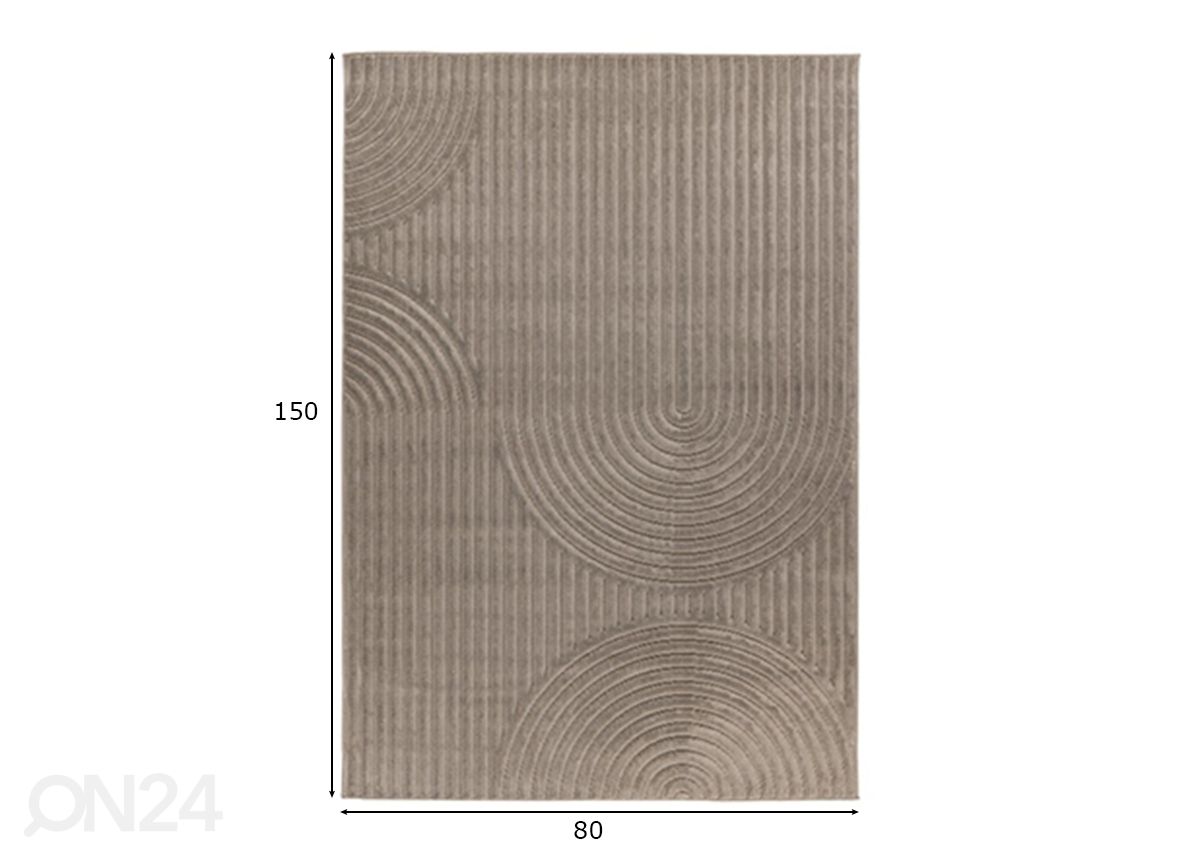 Vaip Viva Silver 80x150 cm suurendatud mõõdud