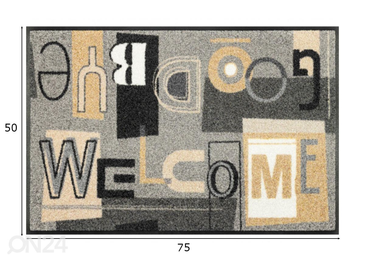 Vaip Welcome Goodbye 50x75 cm suurendatud mõõdud