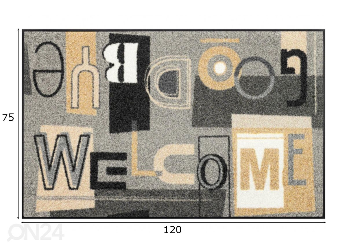 Vaip Welcome Goodbye 75x120 cm suurendatud mõõdud