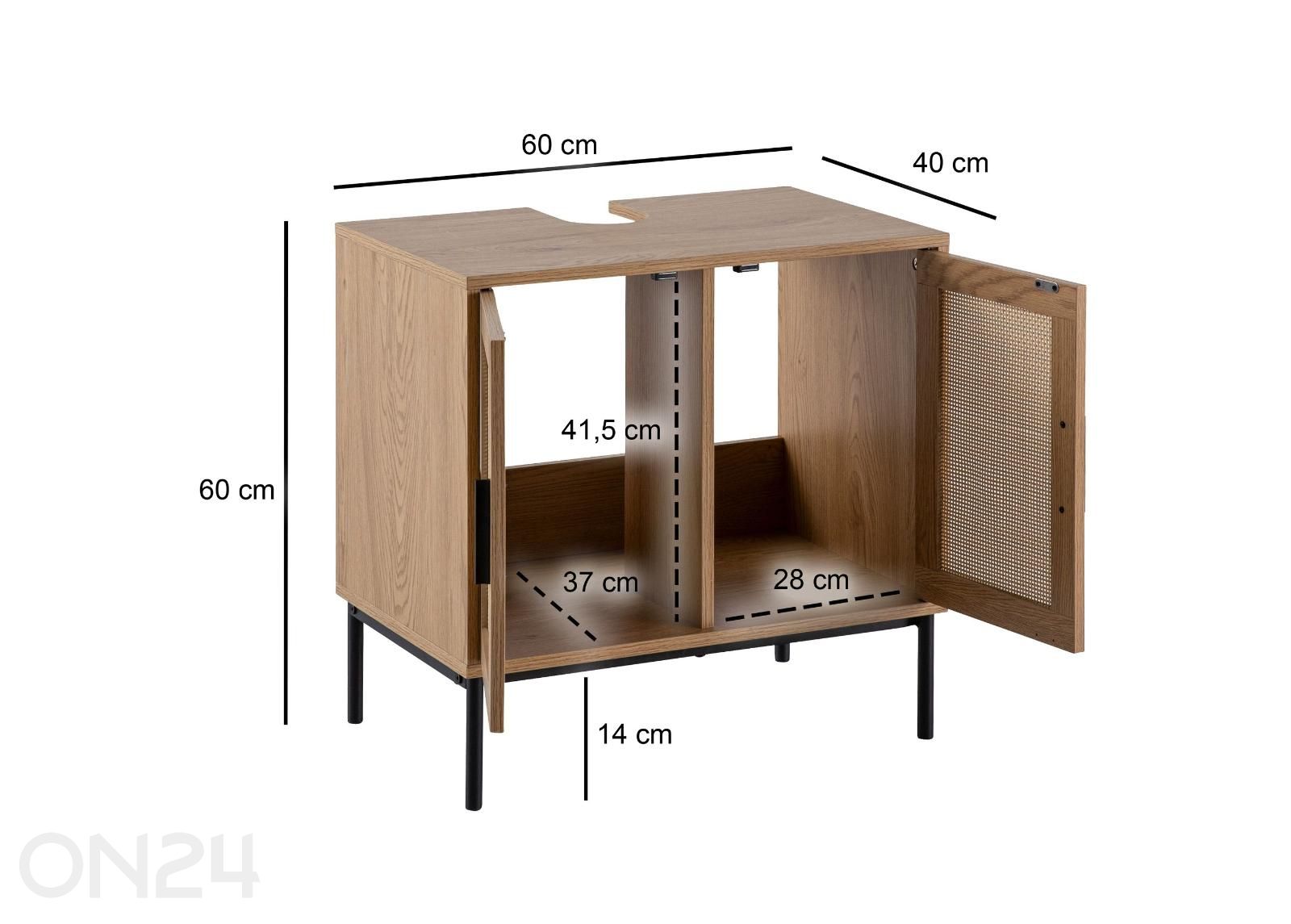 Valamukapp 60x60 cm suurendatud mõõdud