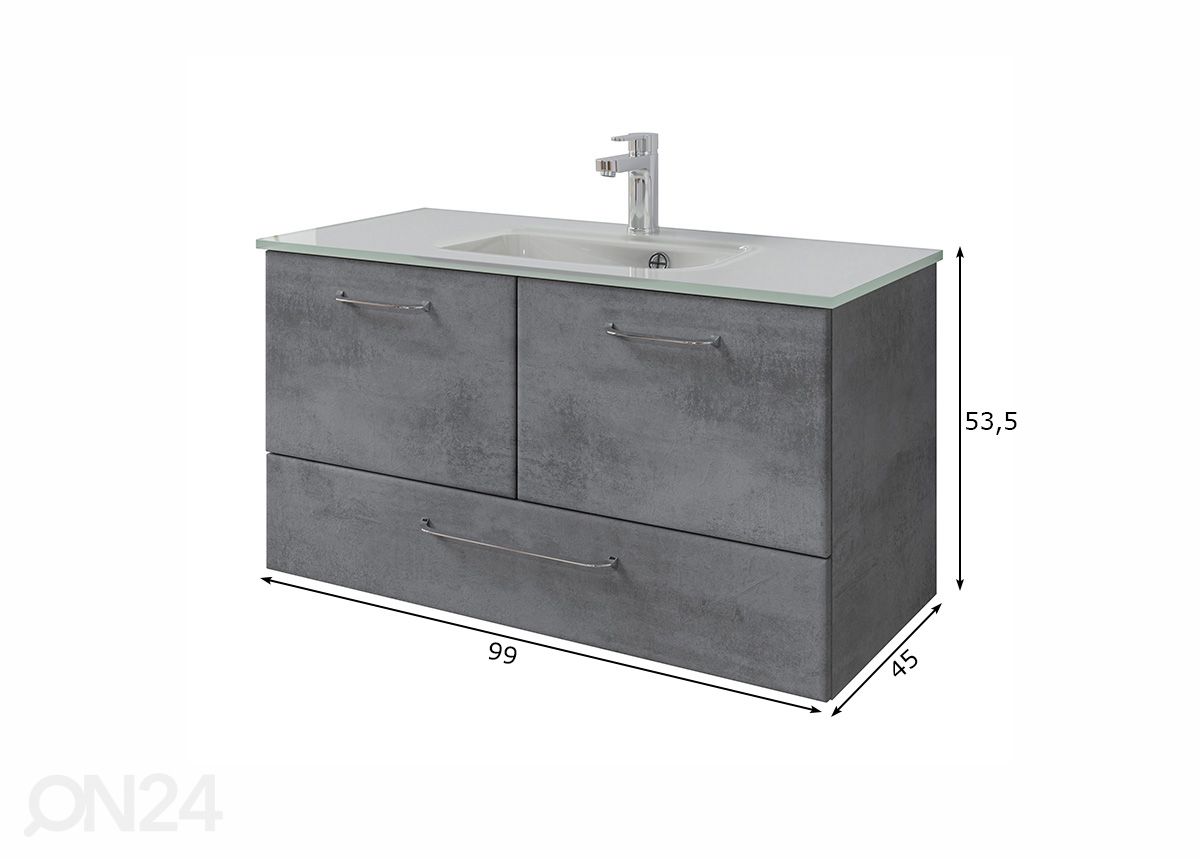 Valamukapp + klaasvalamu 945 h53x99x45 cm suurendatud mõõdud