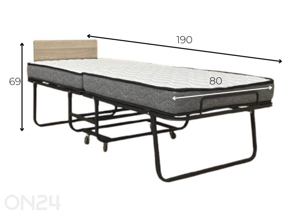 Välivoodi+madrats Beddy 80x190 suurendatud mõõdud