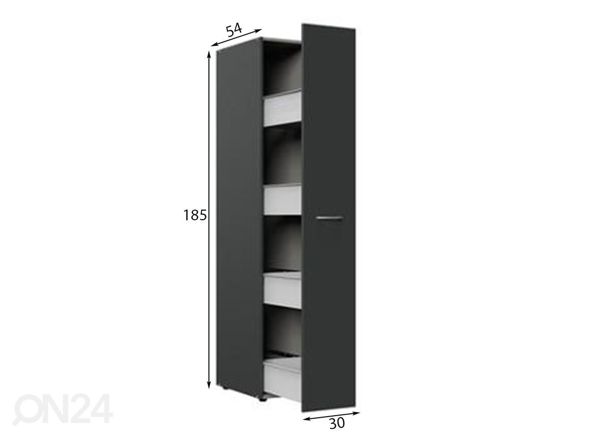Väljatõmmatav kapp MRK 632 30 cm suurendatud mõõdud
