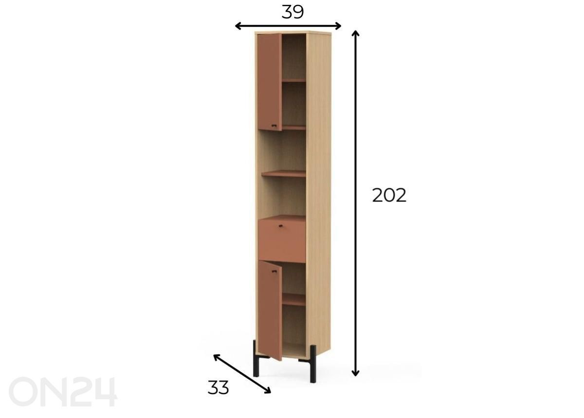 Vannitoakapp Elisa 2u1s suurendatud mõõdud