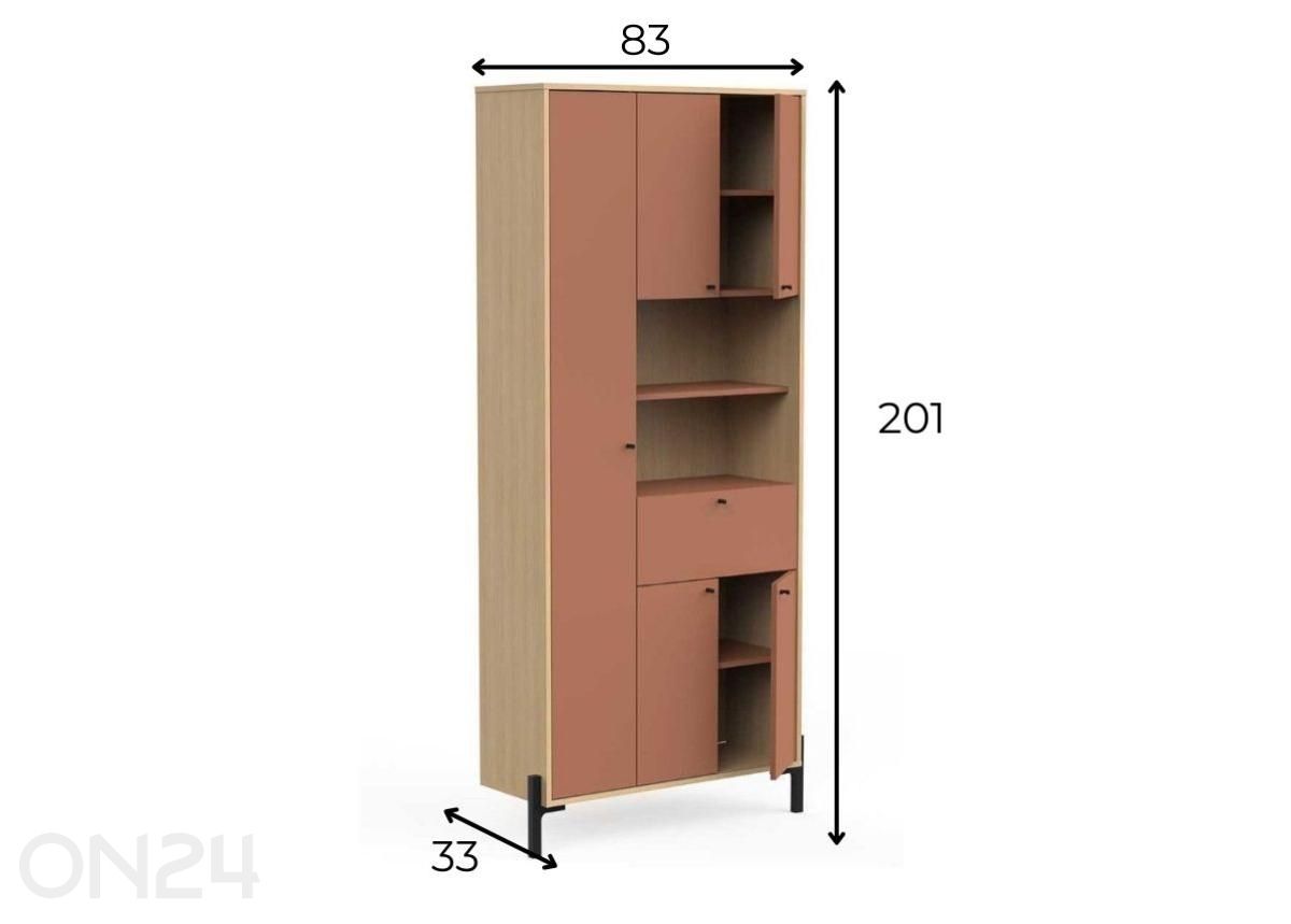 Vannitoakapp Elisa peegliga 5u1s suurendatud mõõdud