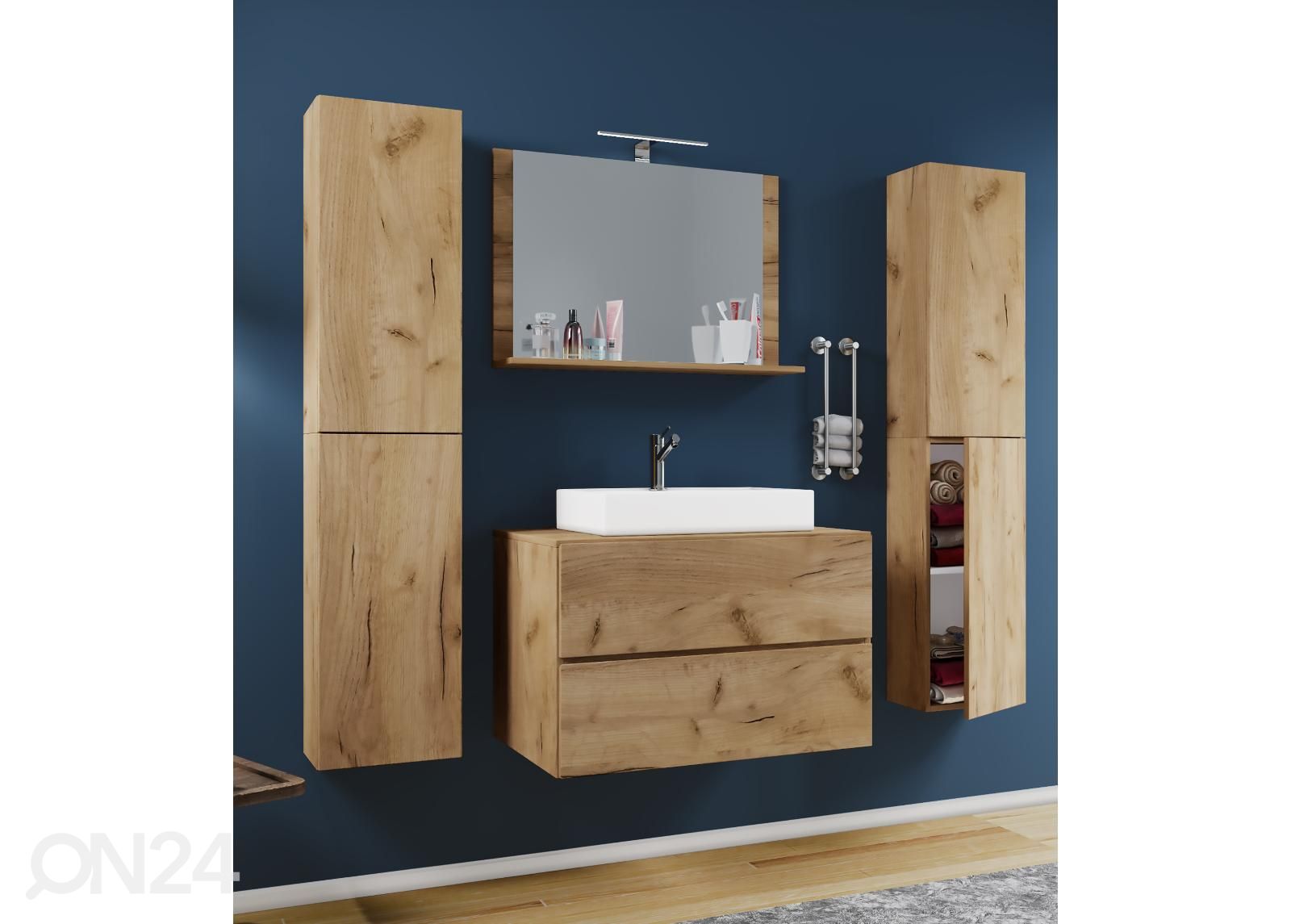Vannitoakomplekt Lendas M kappidega 60 cm suurendatud