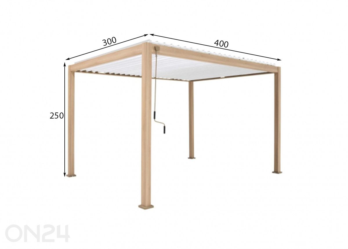 Varikatus Mirador-111 3x4 m suurendatud mõõdud