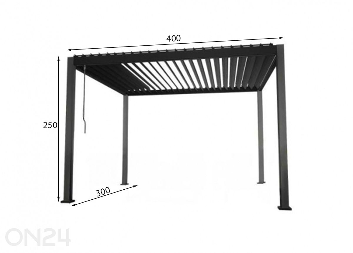 Varikatus Mirador-111 3x4 m suurendatud mõõdud