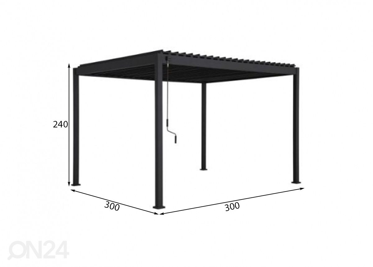 Varikatus Mirador-88 3x3 m suurendatud mõõdud