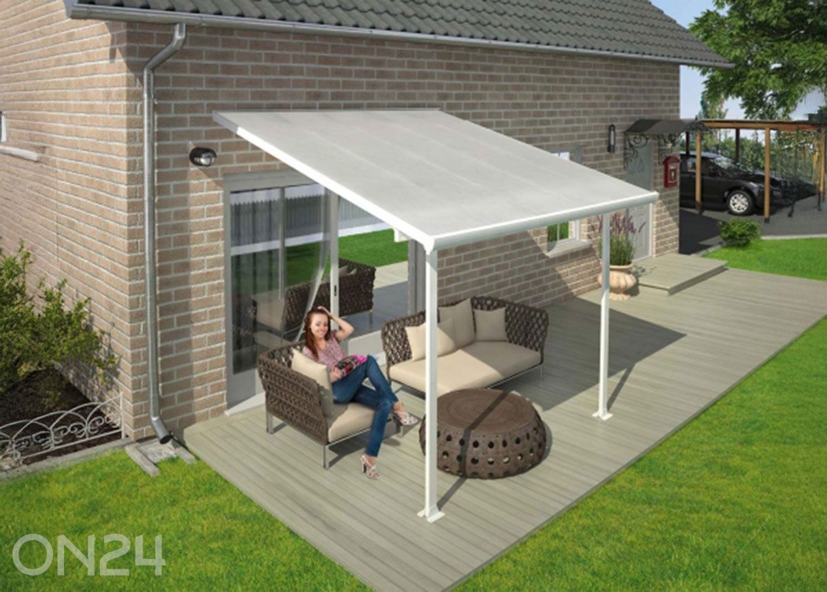 Varikatus terrassile Feria 3x3 m suurendatud