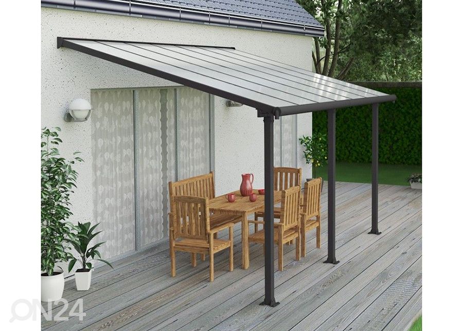 Varikatus terrassile Olympia 3x4,25 m suurendatud