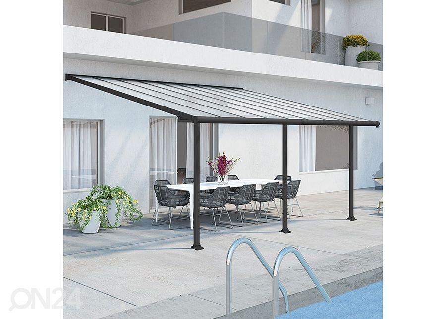 Varikatus terrassile Olympia 3x5,46 m suurendatud