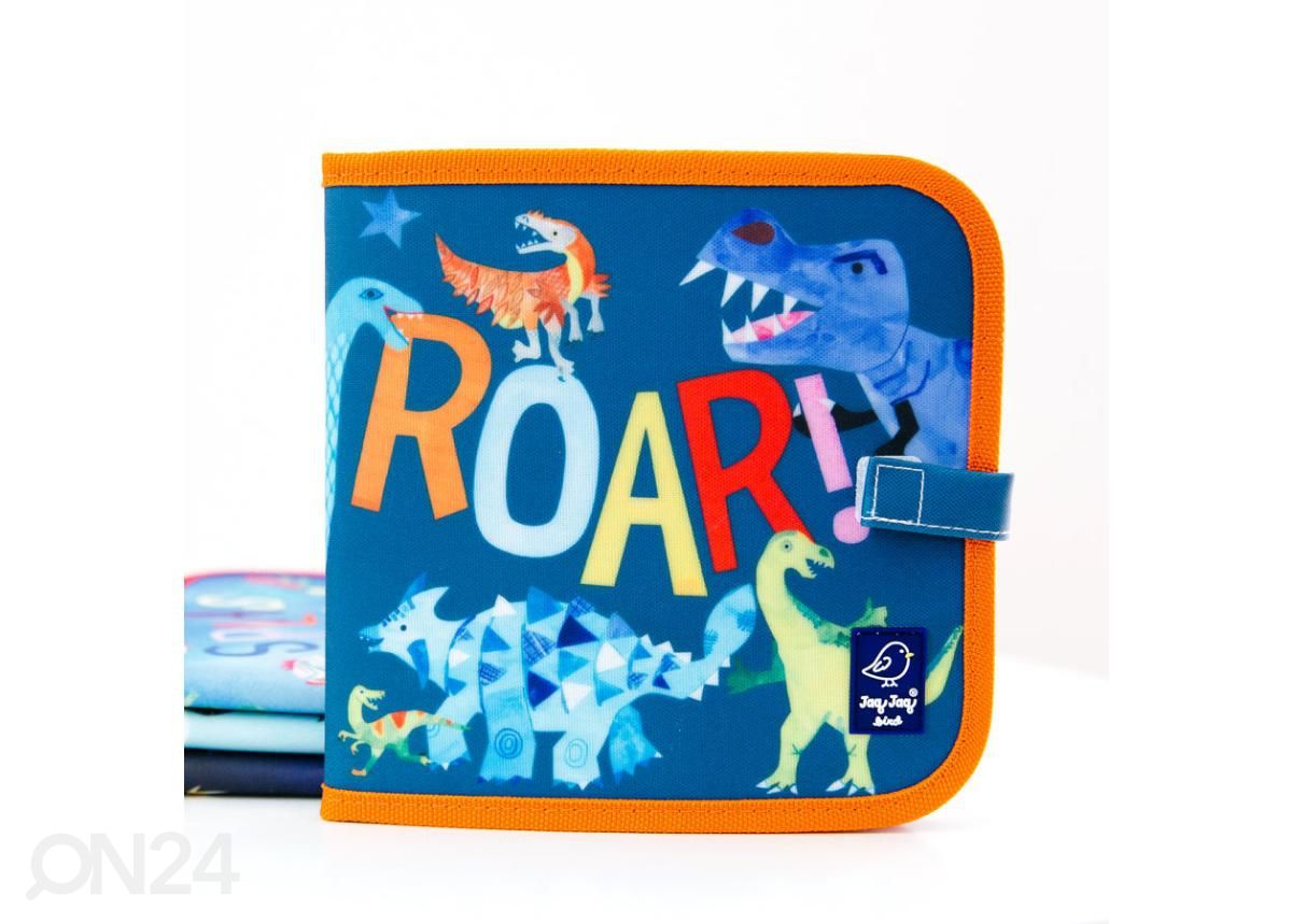 Värviraamat tolmuvabade kriitidega Jaq Jaq Bird Dinosaurused 20x20 cm suurendatud