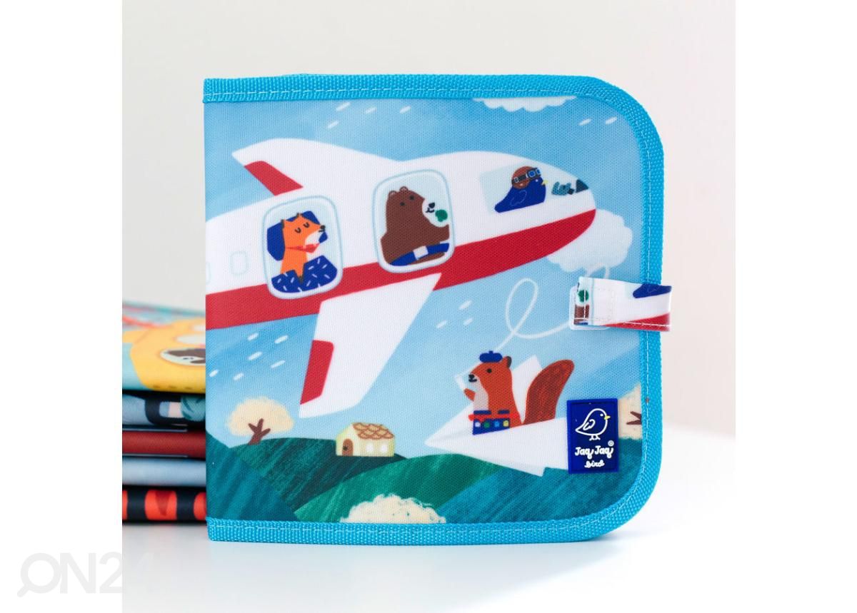 Värviraamat tolmuvabade kriitidega Jaq Jaq Bird Lennukid 20x20 cm suurendatud