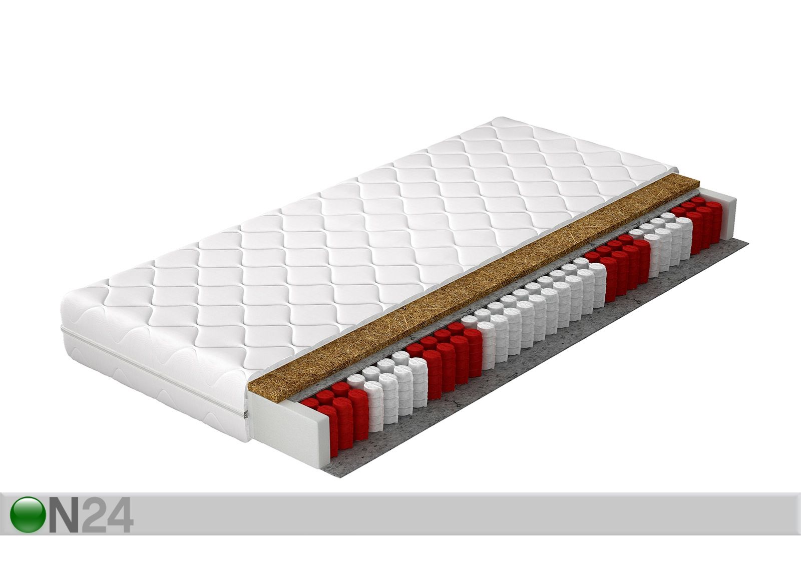 Vedrumadrats Pini Kookos Pocket 80x200 cm suurendatud