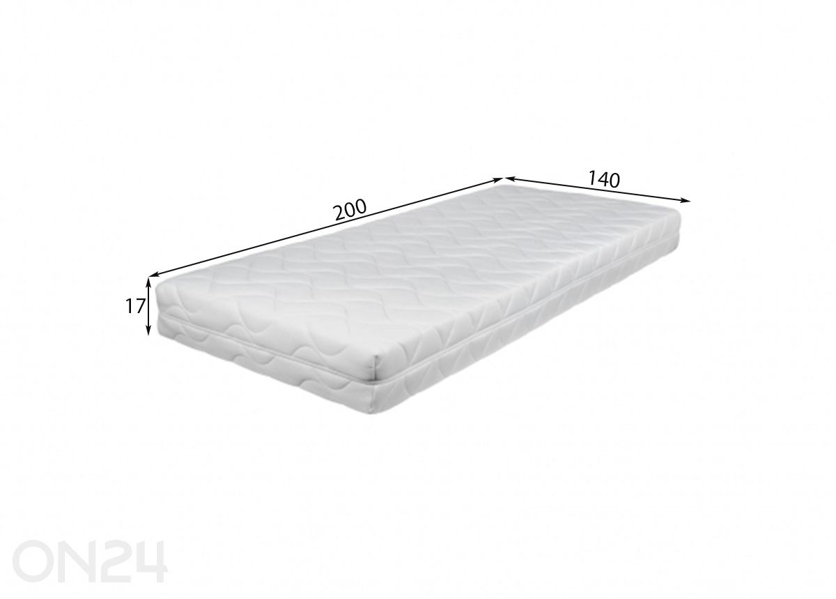 Vedrumadrats Wendre Comfort 140x200 cm suurendatud mõõdud