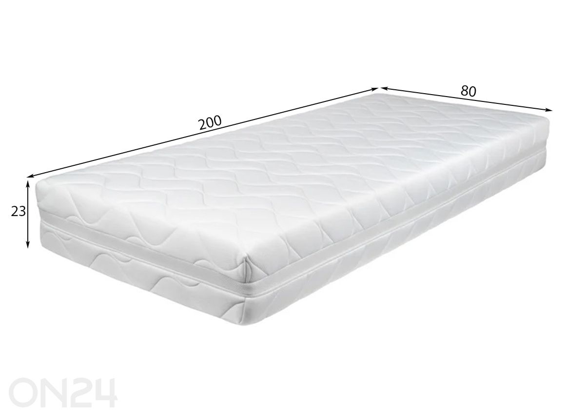 Vedrumadrats Wendre Lux 80x200 cm suurendatud mõõdud