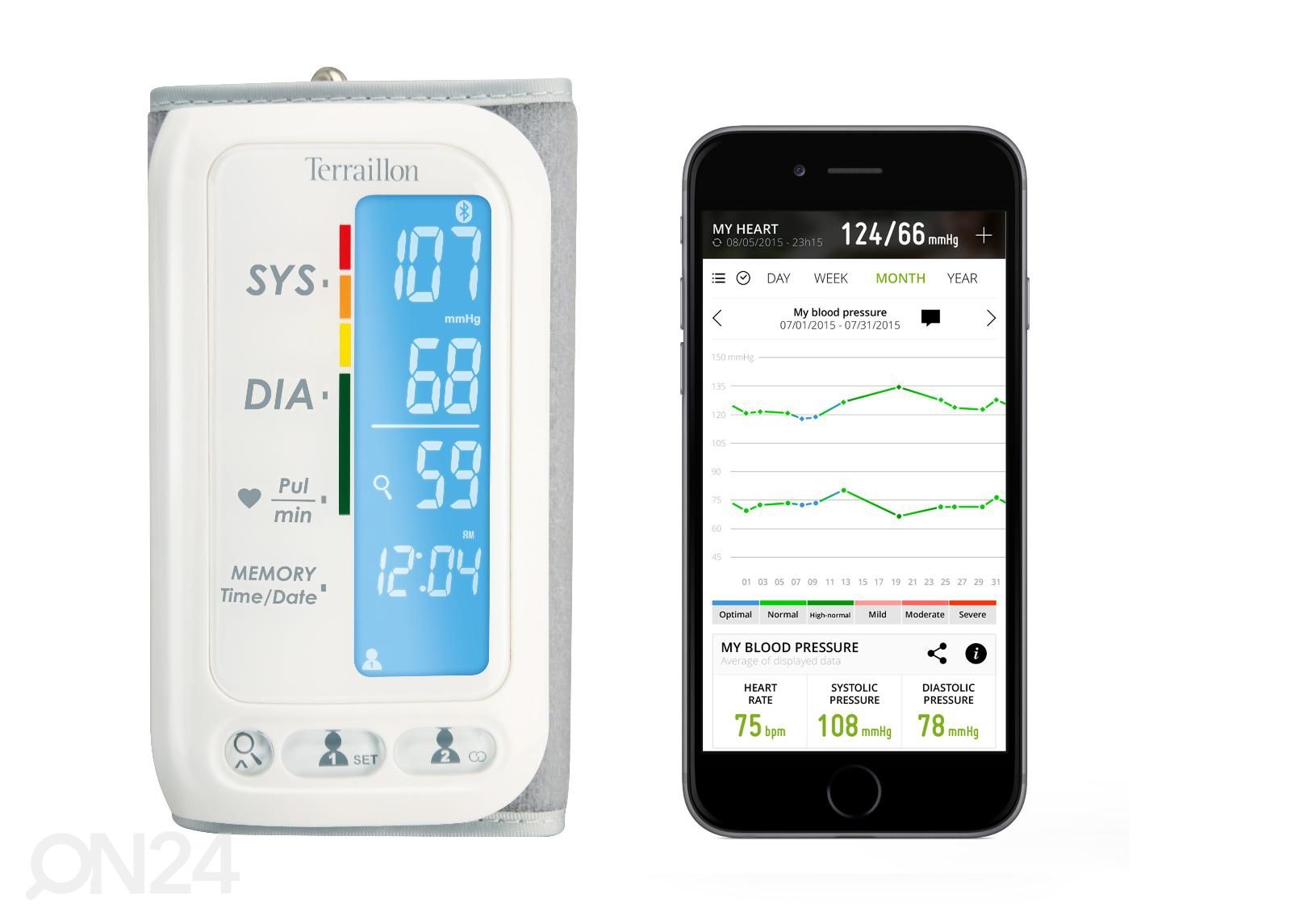 Vererõhumõõtja Bluetoothiga TENSIOSMART Terraillon 13739 suurendatud
