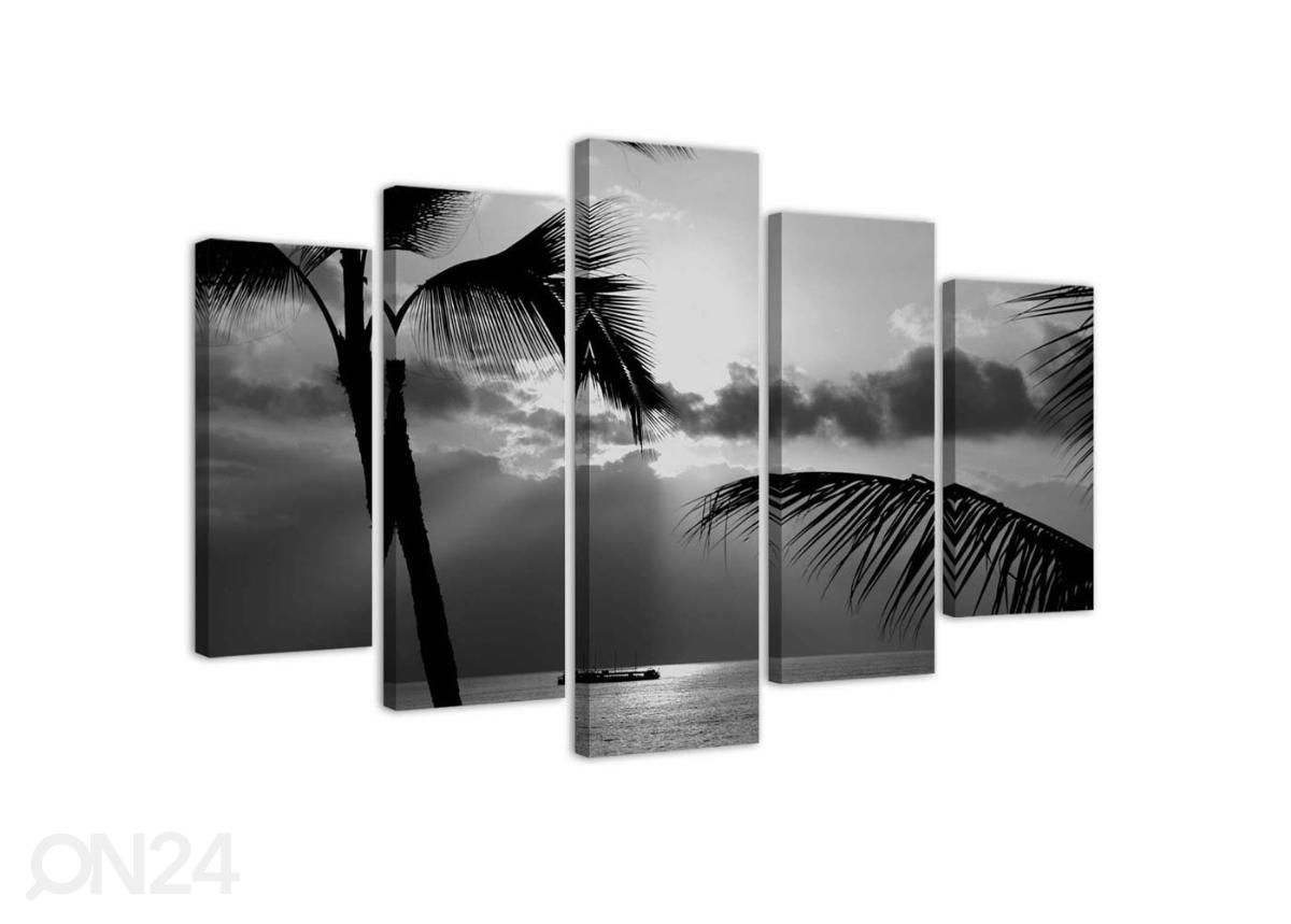 Viieosaline seinapilt On the seashore 150x100 cm suurendatud
