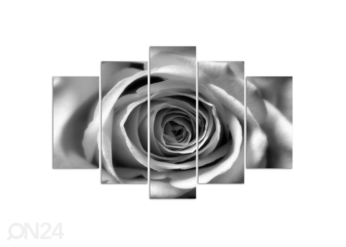 Viieosaline seinapilt Rose Flower 100x70 cm suurendatud