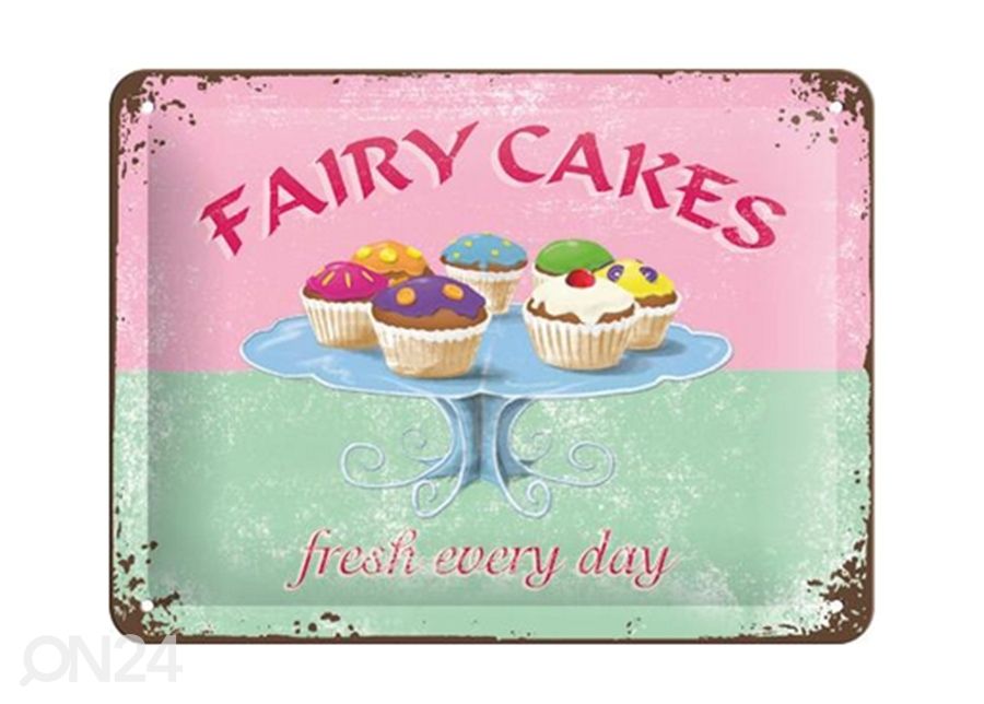 Vintage poster Fairy Cakes 15x20 cm suurendatud