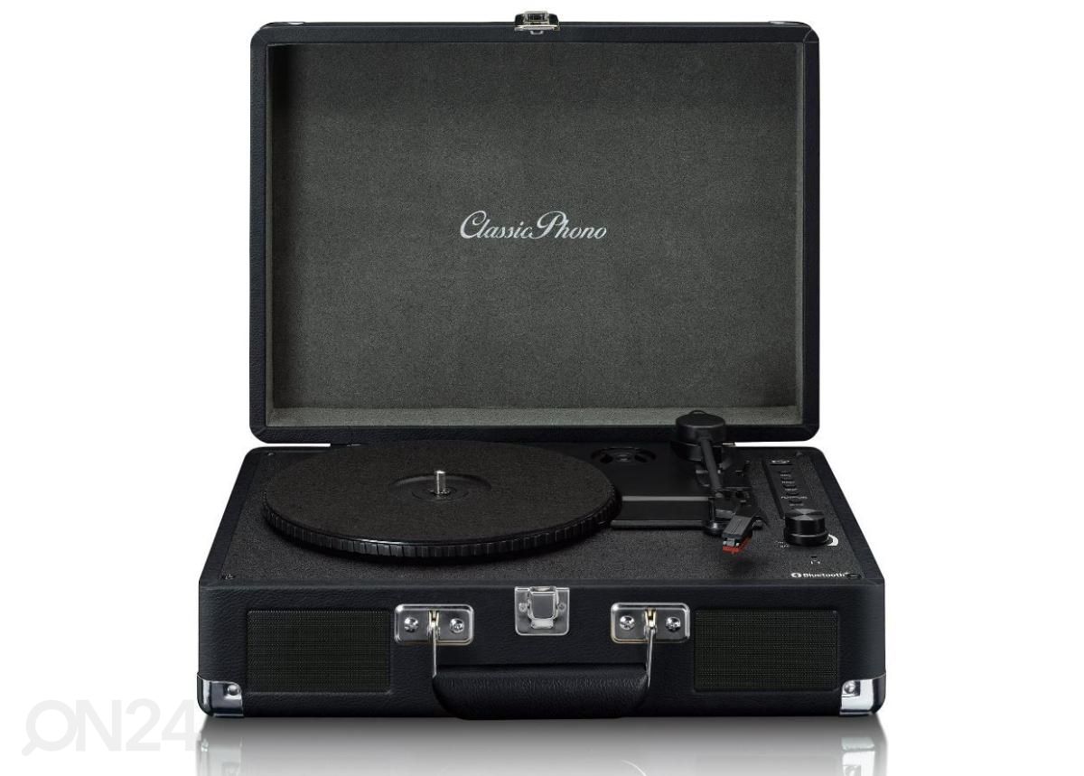 Vinüülplaadimängija kohvris Lenco TT115BK, must suurendatud