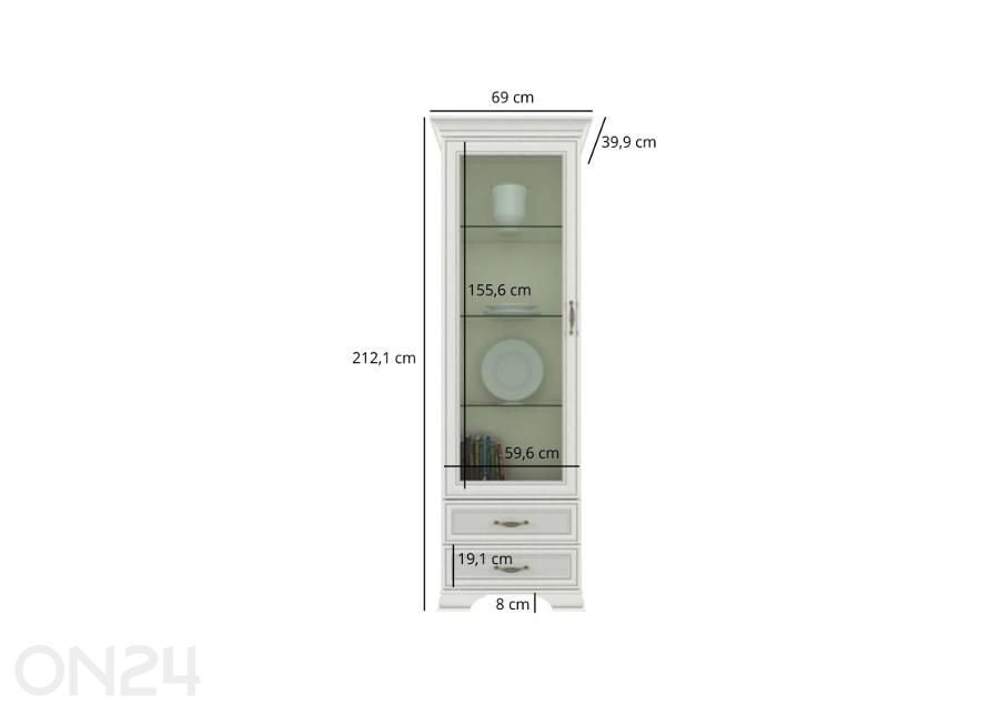 Vitriinkapp suurendatud mõõdud