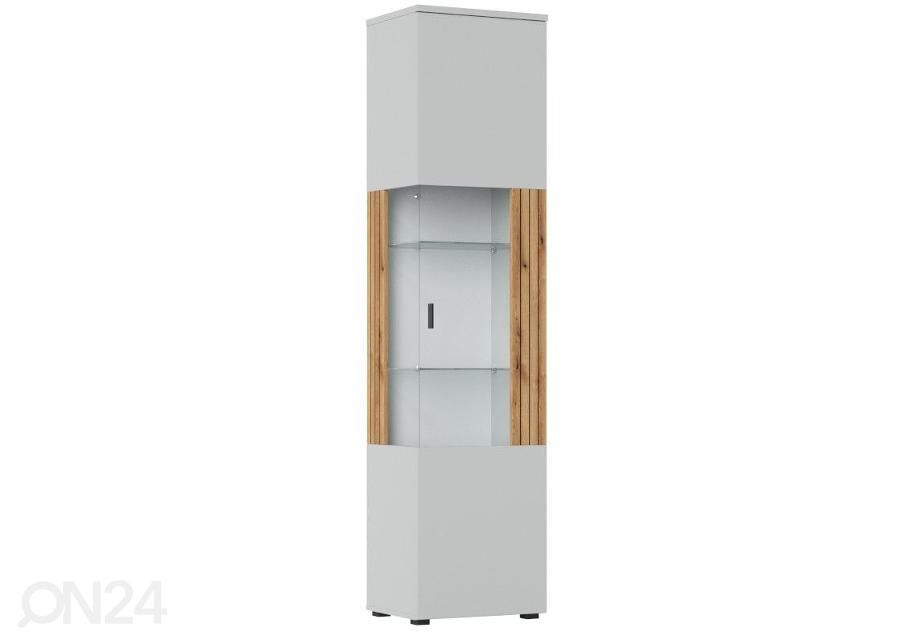 Vitriinkapp Alverno 50 cm, helehall/tamm suurendatud