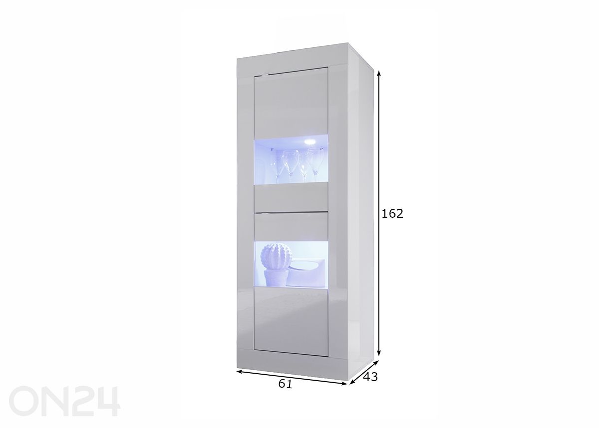 Vitriinkapp Basic 61 cm suurendatud mõõdud